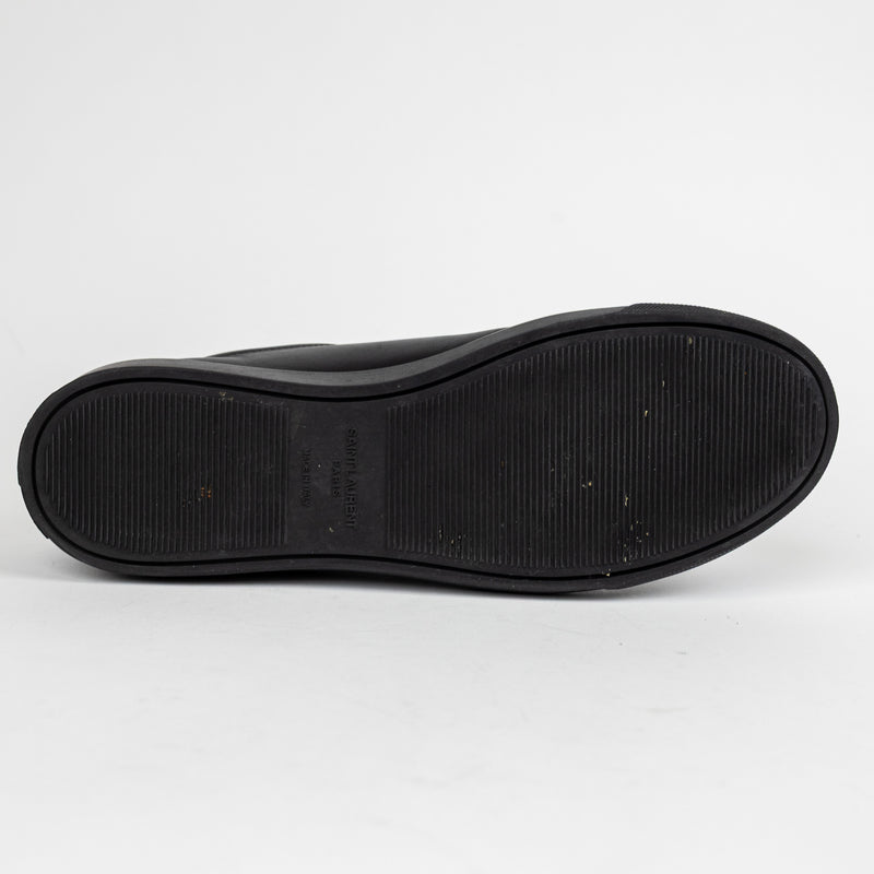 Saint Laurent Black Low Ankle Leather Sneakers Size 42.5