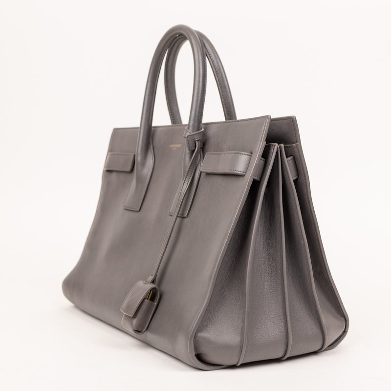 YSL Sac De Jour Bag Calfskin Small Gray