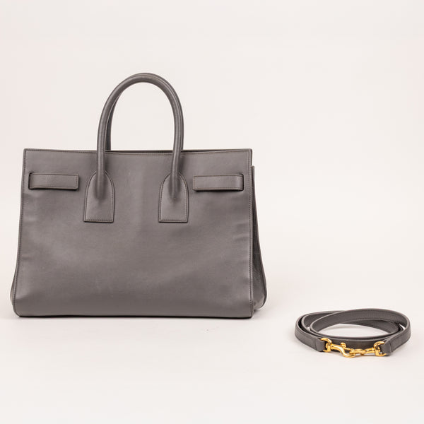 YSL Sac De Jour Bag Calfskin Small Gray