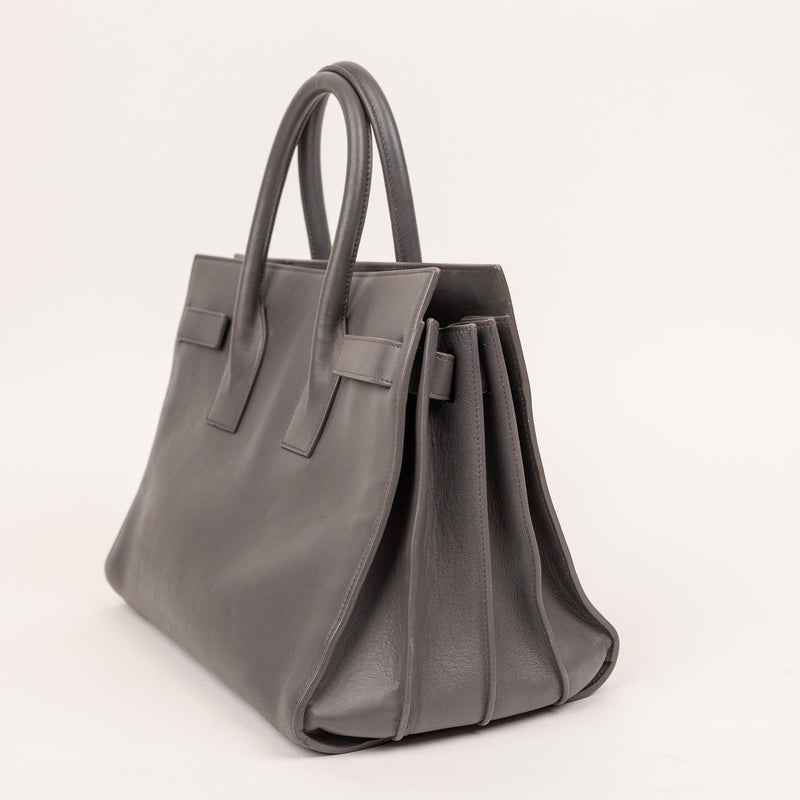 YSL Sac De Jour Bag Calfskin Small Gray