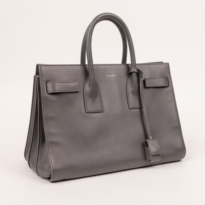YSL Sac De Jour Bag Calfskin Small Gray