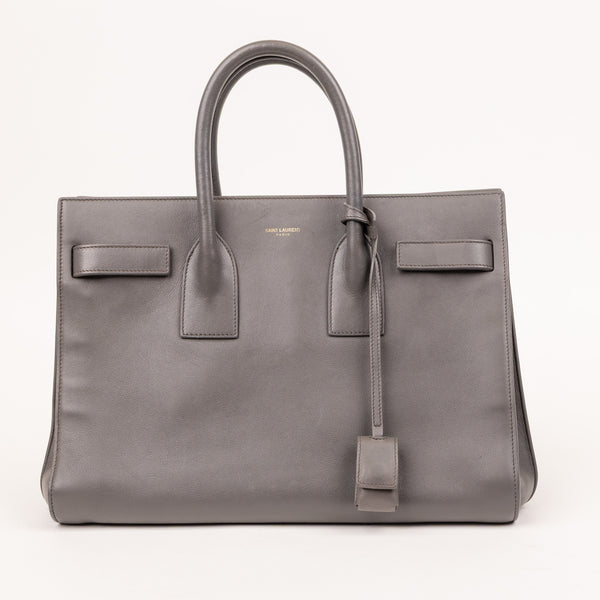 YSL Sac De Jour Bag Calfskin Small Gray