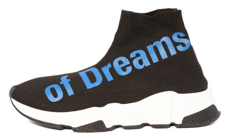 Balenciaga Blue Neoprene Knit Power of Dreams Womens Speed Sneakers Size 37