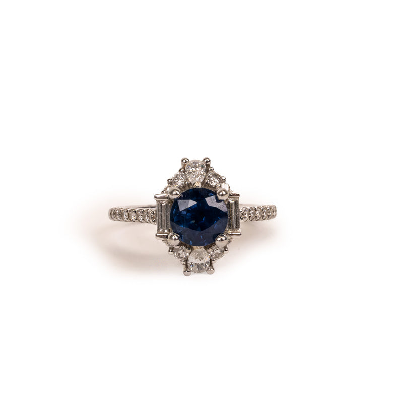 Gabriell & Co Sapphire Ring White Gold 14kt 2kt Sapphire