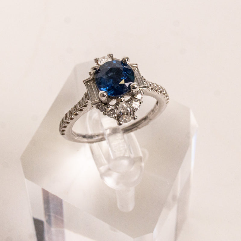 Gabriell & Co Sapphire Ring White Gold 14kt 2kt Sapphire