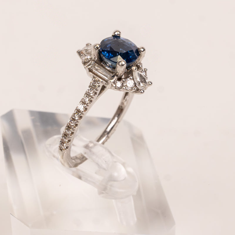 Gabriell & Co Sapphire Ring White Gold 14kt 2kt Sapphire
