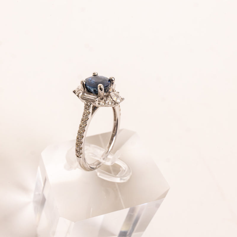 Gabriell & Co Sapphire Ring White Gold 14kt 2kt Sapphire