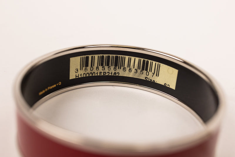 Hermes Red Rough Bangle Wide Enamel Bracelet