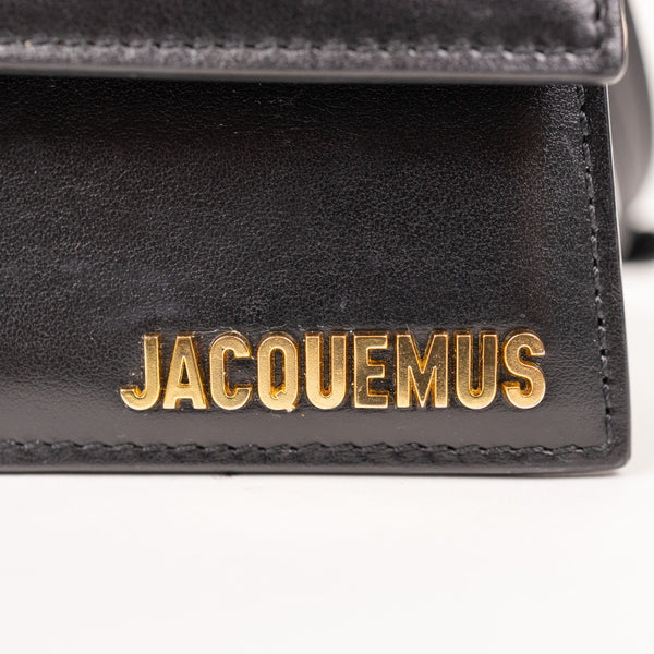 Jacquemus Black Leather Solid Le Long Chiquito Crossbody Bag