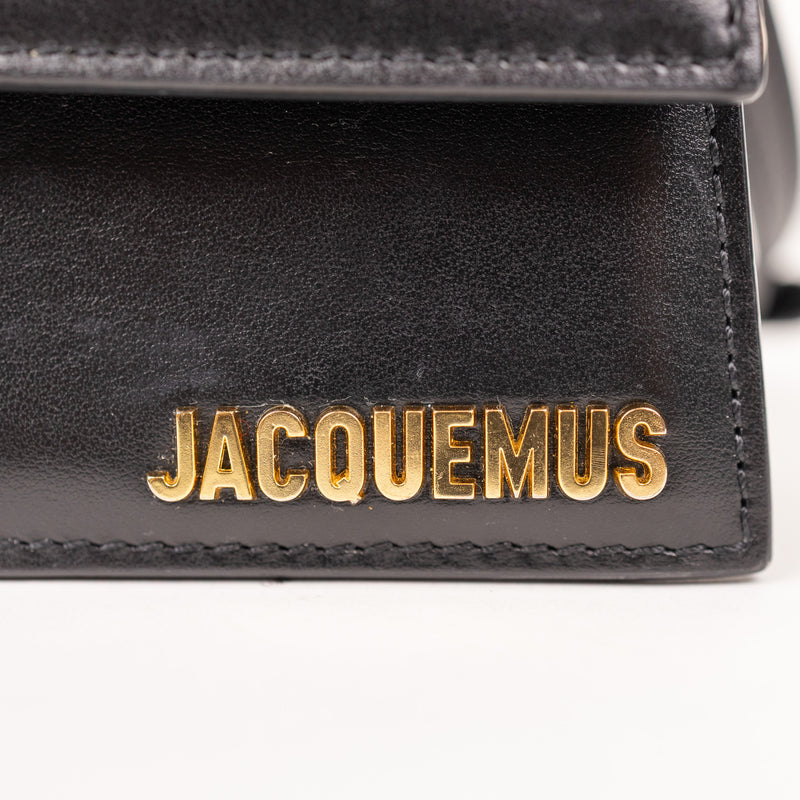 Jacquemus Black Leather Solid Le Long Chiquito Crossbody Bag
