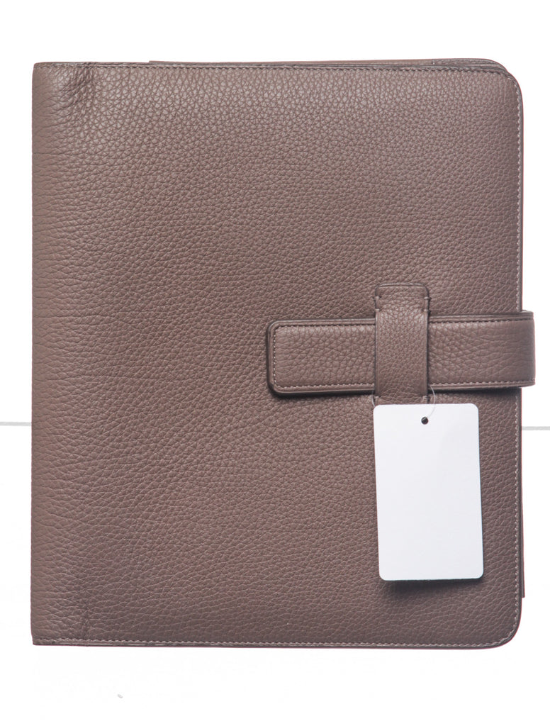 Loro Piana Brown Leather Tablet Case – On Que Style