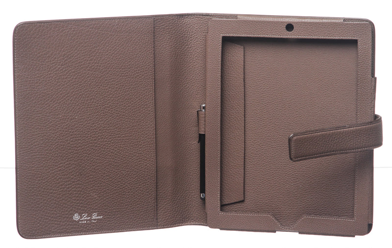 Loro Piana Brown Leather Tablet Case