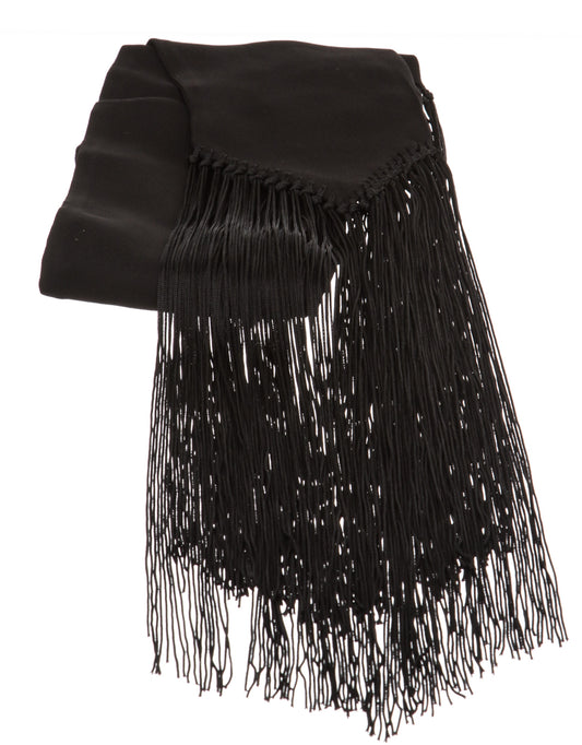 Marni Black Fringe Scarf