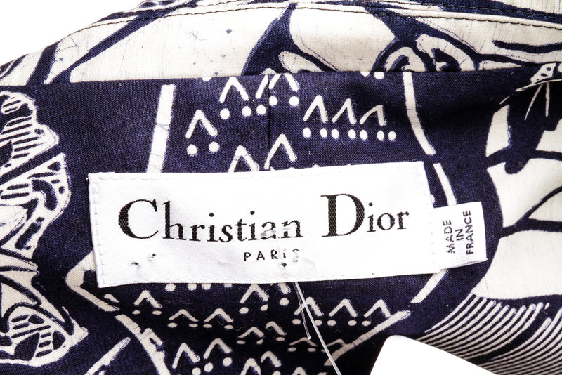Dior Blue and White Pants Suit Size 2