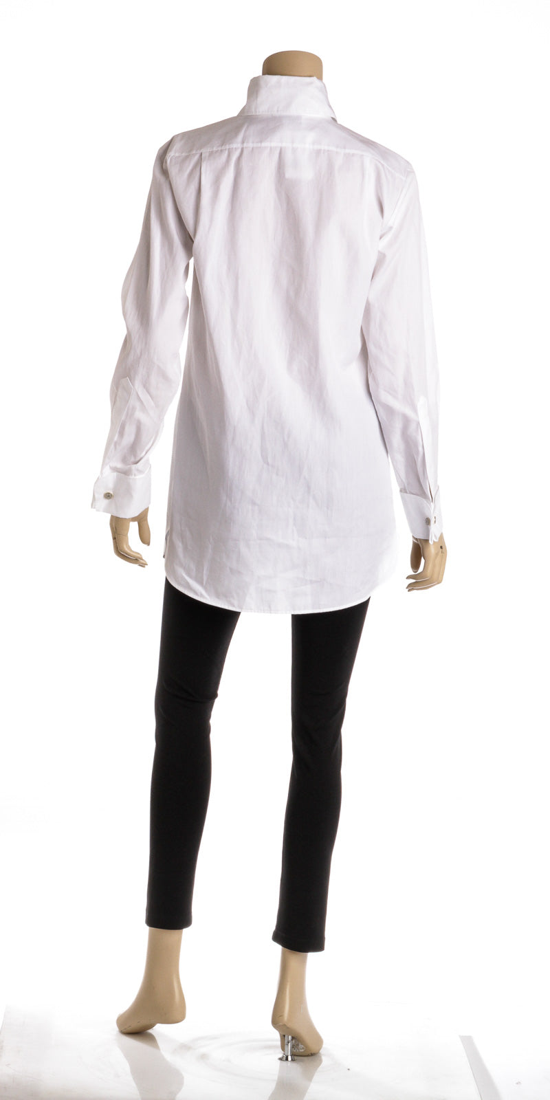 Chanel White Cotton Dress Shirt Size 34