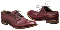 Men's Louis Vuitton Burgundy Lace up Spectator Oxford Shoes Size 10.5