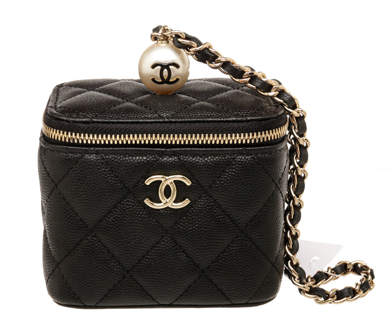 Chanel Black Quilted Lambskin Vanity With Chain Brushed Gold Hardware  Available For Immediate Sale At Sotheby's