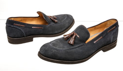 Brunello Cucinelli Blue Suede Men's Shoes Size 45