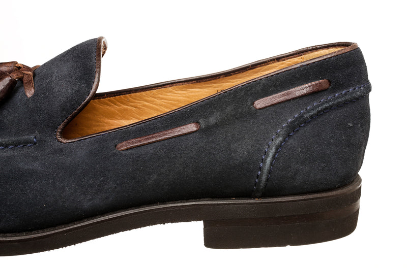 Brunello Cucinelli Blue Suede Men's Shoes Size 45