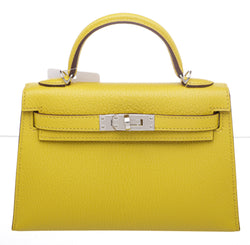 Hermes Yellow Epsom Leather 20cm Kelly Crossbody Bag