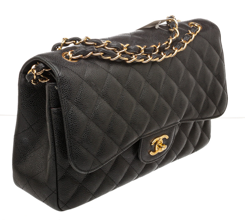 chanel black caviar handbag