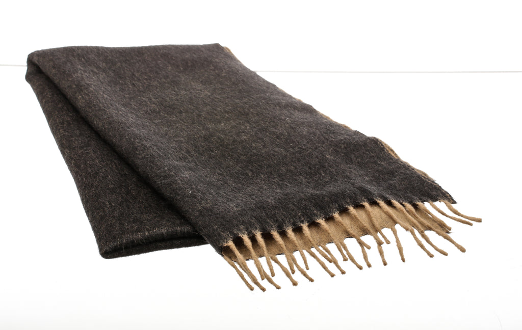 Louis Vuitton Brown Knitted Cashmere Fringe Scarf