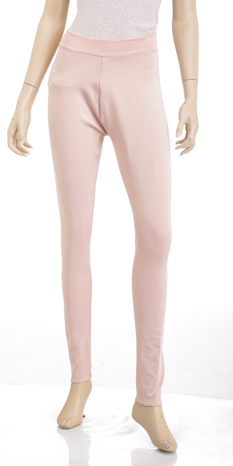 Balmain Pink Knit Skinny Oversized Pants Size XS