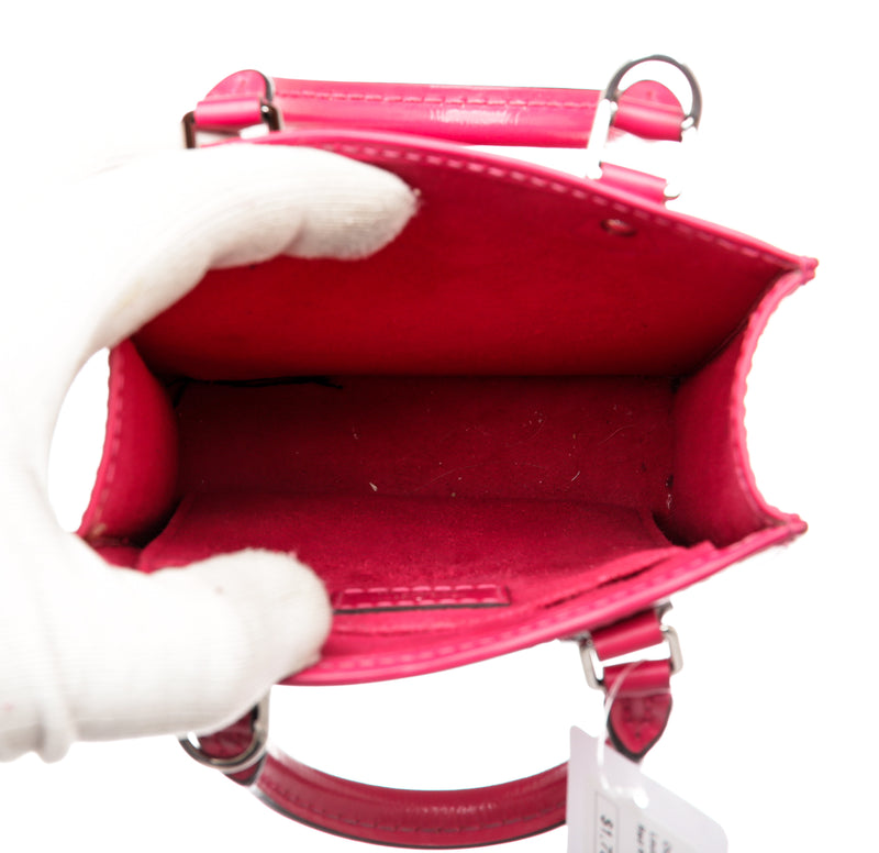 Louis Vuitton Red Rose Petit Epi Leather Sac Plat Crossbody Bag