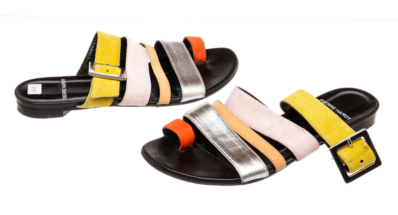 Pierre Hardy Multicolor Suede Sandals Size 35