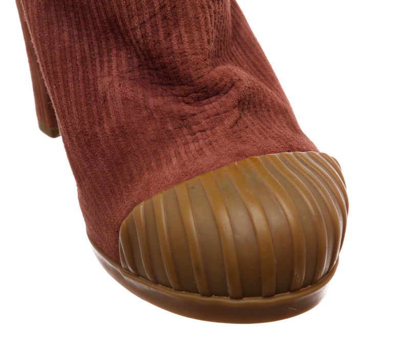Fendi Brown Corduroy Boots Size 38