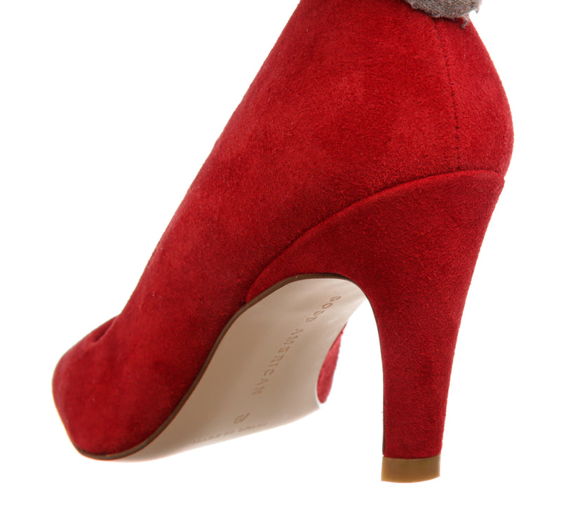 Good American Red Suede Pumps Size 5.5