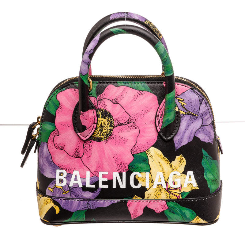 Womens Balenciaga Ville Embossed Mini Top Handle Bag in BlackWhite  Balenciaga  mini city Top handle bag Balenciaga city mini