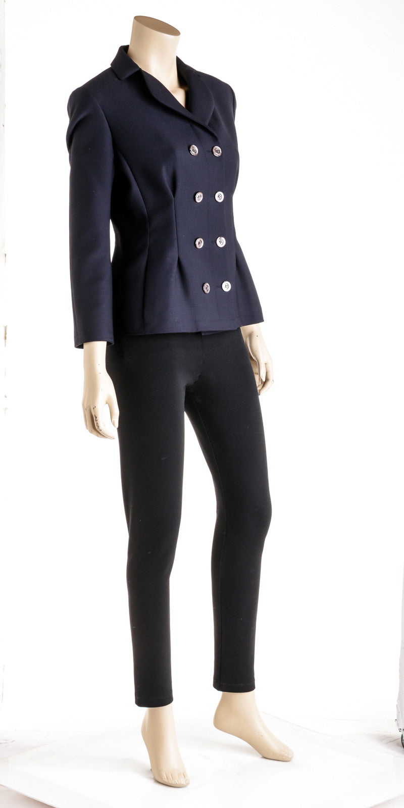 Christian Dior Navy Blue Double Breasted Blazer Size 38