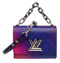 Louis Vuitton Pink Purple & Blue Gradient Epi Leather PM Twist Shoulde – On  Que Style