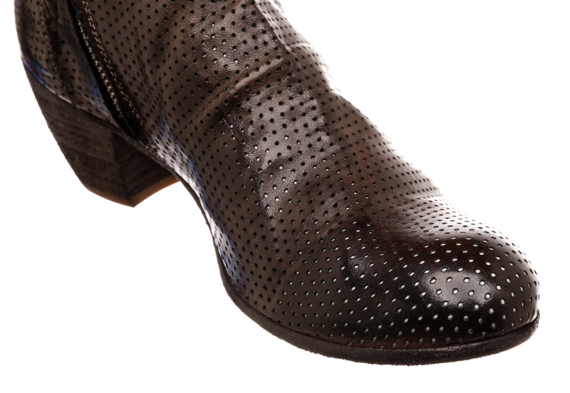 Officine Creative Brown Perforated Leather Boots Size 38.5