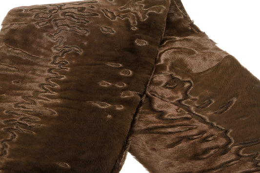 Celine Brown Astrakan Fur Stole
